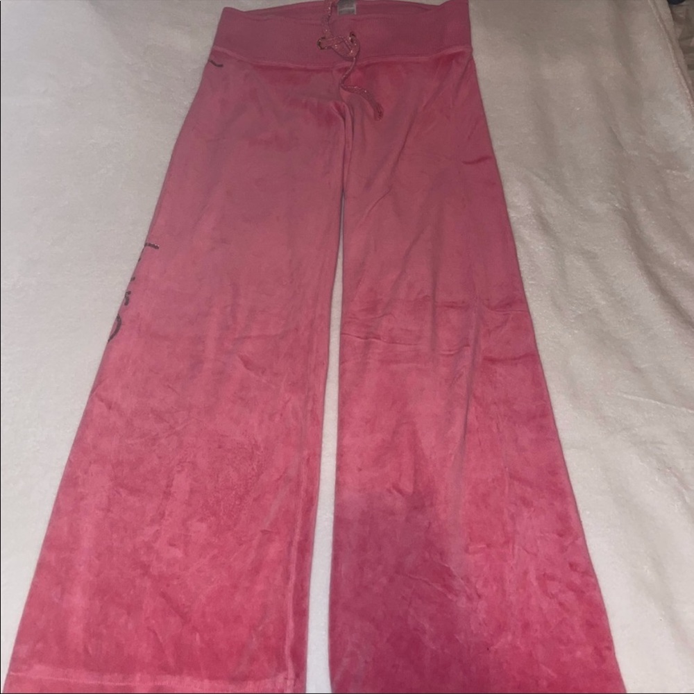 Juicy Couture Pink Velour Pants - Picture 2 of 9